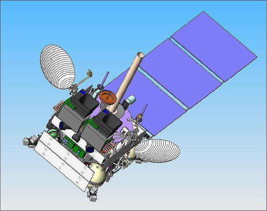 Figure 1: Artist's rendition of the Electro-L spacecraft in orbit (image credit: Roshydromet/Planeta)