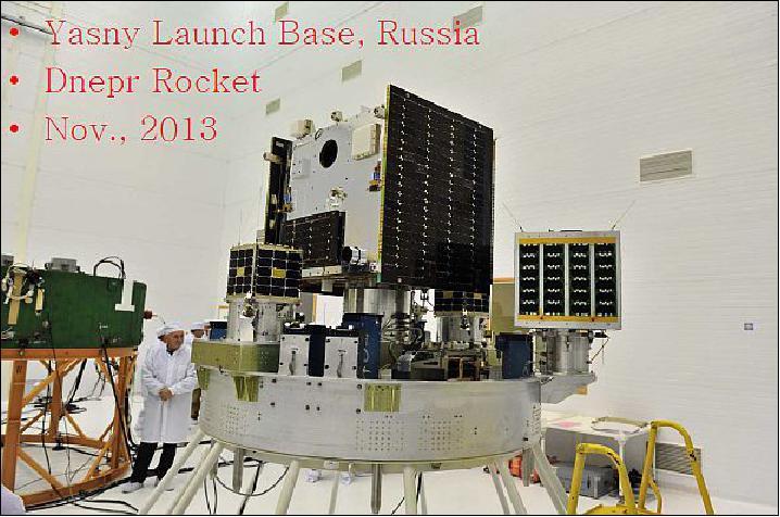 Figure 7: Photo of some payload integration at the Yasny launch site (image credit: KARI)