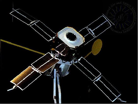 Figure 1: MagSat ½ scale model of spacecraft (image credit: NASA, JHU/APL, National Air and Space Museum)