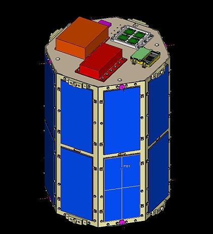 Figure 1: Computer model of the MidSTAR-1 spacecraft (image credit: USNA)