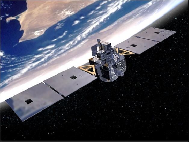 Figure 5: Artist's view of the deployed MightySat II.1 spacecraft (image credit: Spectrum Astro)
