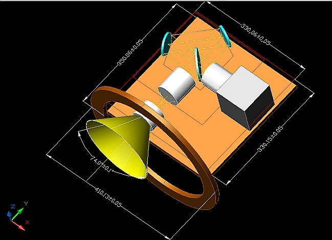 Figure 8: Schematic prototype layout of the ALISEO instrument (image credit: ASI)