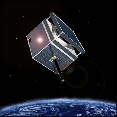 Figure 3: Artist's view of the spaceborne Munin nanosatellite (image credit: IRF)