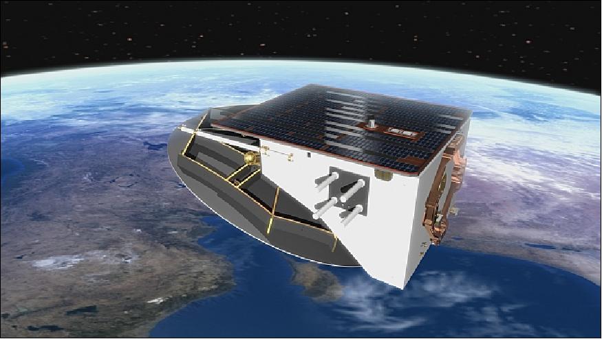 Figure 1: Artist's rendition of the SAR-Lupe spacecraft in orbit (image credit: OHB-System AG)