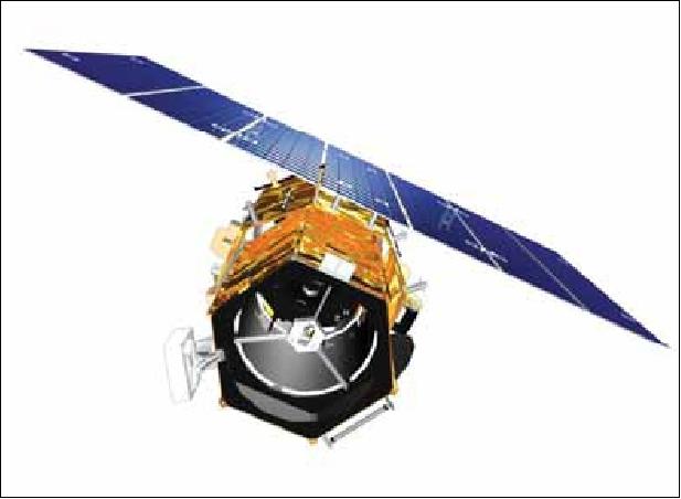 Figure 5: Alternate view of the GeoEye-1 spacecraft (image credit: General Dynamics Corp.)