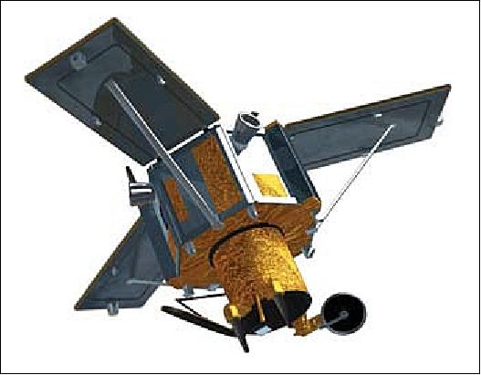 Figure 1: Illustration of the deployed Ikonos-2 spacecraft (image credit: GeoEye)