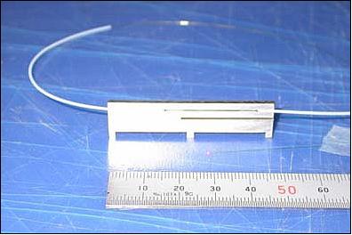 Figure 11: One of the FIBOS sensing units with the optics fiber channel to transfer the light from the laser (image credit: INTA)