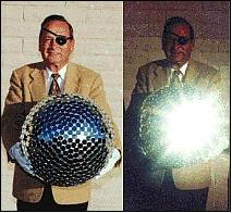 Figure 1: Gil Moore, the Project Starshine Director, with the Starshine-1 mockup (image credit: Project Starshine)