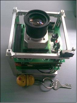 Figure 13: Photo of the StudSat with camera deployed (image credit: StudSat consortium)