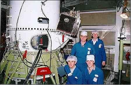 Figure 4: The SUNSAT crew prepped for launch (image credit: (image credit: University of Stellenbosch)