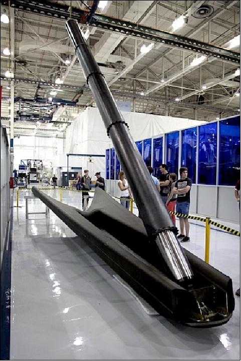 Figure 27: Photo of a SpaceX Falcon-9 landing leg (image credit: SpaceX)
