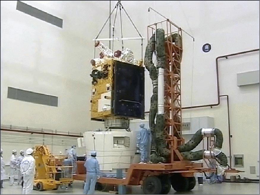 Figure 1: Photo of the ZY-1-02C spacecraft during integration tests (image credit: CNSA)