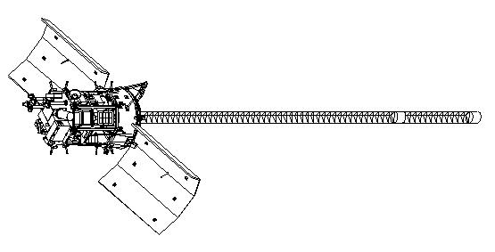 Figure 2: Line drawing of the SAC-C spacecraft (image credit: CONAE)