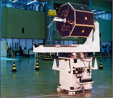 Figure 2: The SCD-1 satellite being integrated in the INPE test facility (image credit: INPE)