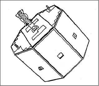 Figure 1: Line drawing of the SCD-1 spacecraft (image credit: INPE)