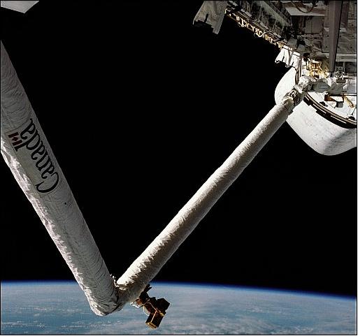 Figure 2: Canadarm technology demonstration on Columbia / STS-2 (image credit: NASA)