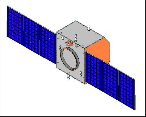 Figure 8: Illustration of the deployed SJ-5 spacecraft (image credit: CAST)