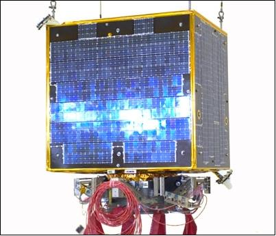 Figure 2: Illustration of the SloshSat spacecraft (image credit: ESA and NLR)