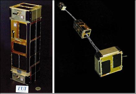 Figure 3: MAST launch configuration (left) and deployed configuration (right), image credit: TUI)