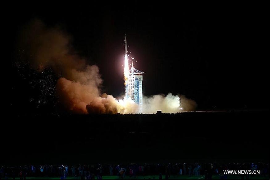 Figure 2: Photo of the CZ-2D rocket launching the SJ-10 satellite from the Jiuquan Satellite Launch Center in Jiuquan, northwest China's Gansu Province (image credit: CAS, Ref. 3)