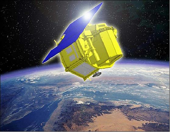 Figure 1: Artist's rendition of the THEOS spacecraft (image credit: EADS Astrium, GISTDA)