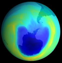 Figure 4: Typical image product of the Antarctic ozone hole (image credit: NASA)