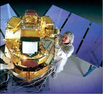Figure 5: Engineers prepare the TSX-5 satellite for launch (image credit: OSC)