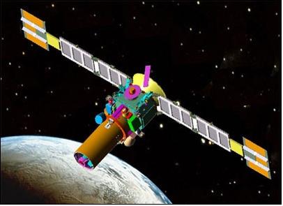 Figure 1: Artist's view of the TacSat-2 spacecraft (image credit: MSI)