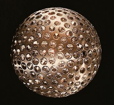 Figure 1: Illustration of the LAGEOS-1 sphere with its reflectors (image credit: NASA)