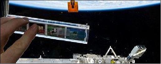 Figure 7: ISS teams evaluate the MMOD strike on the Cupola window (iammage credit: NASA)