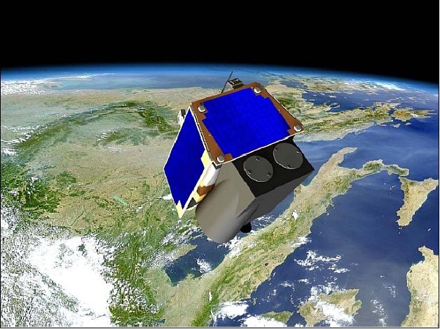 Figure 1: Artist's view of TopSat in Earth orbit (image credit: QinetiQ)