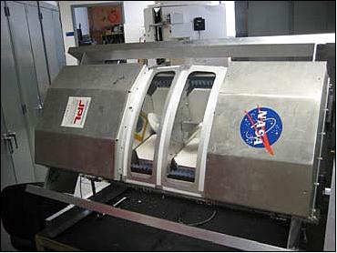 Figure 11: Photo of the upgraded HAMSR instrument flown on the Global Hawk (image credit: NASA/JPL)