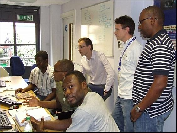 Figure 25: Operational training of Nigerian engineers in Guildford (image credit: SSTL)