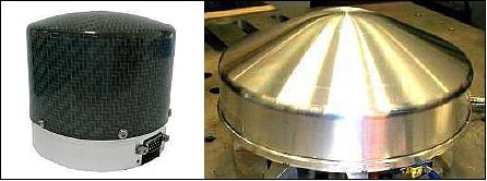 Figure 3: Photo of the Microwheel 10SP (left) and the SmallWhell 200SP (right), image credit: SSTL