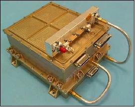 Figure 12: Photo of the XTX (X-band Transmitter) device (image credit: SSTL)