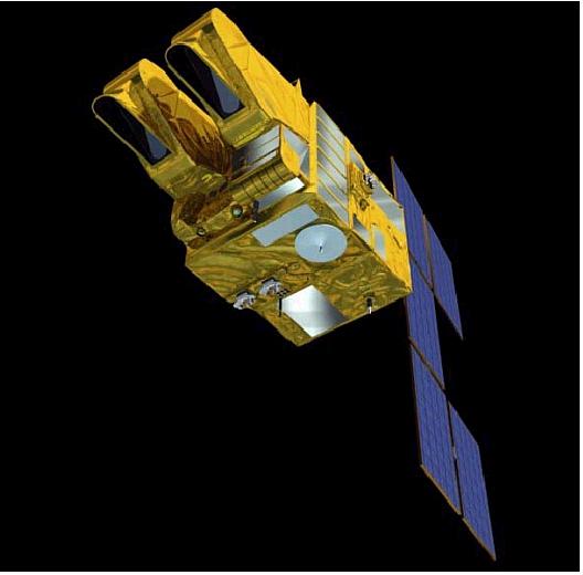 Figure 3: Illustration of the deployed SPOT-5 spacecraft (image credit: CNES)
