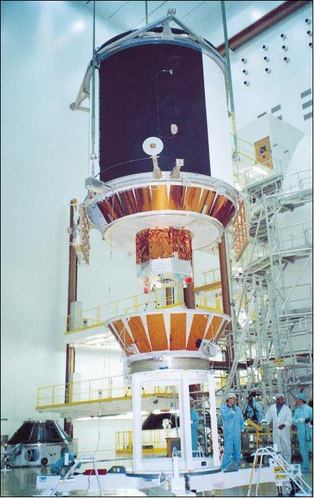 Figure 5: Integration of TEAMSAT into the lower cone of Maqsat-H in Kourou (image credit: ESA)