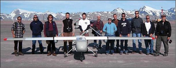 Figure 6: The SIERRA UAS and the CASIE team in Ny-Alesund, Svalbard, Norway (image credit: NASA)