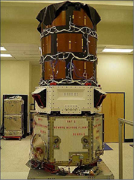 Figure 4: Photo of the ORS-1 satellite during environmental testing at the Goodrich Corp's Danbury, CT, facility (Goodrich Corp.)