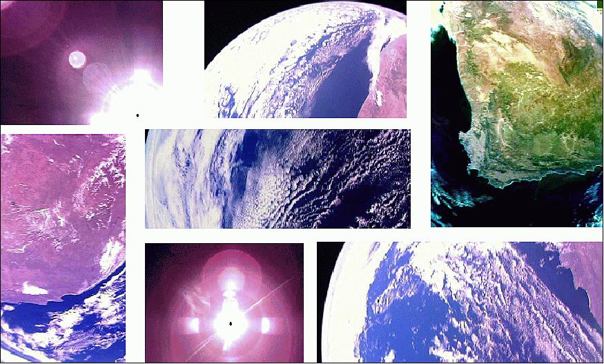 Figure 7: Images acquired by ZACUBE-1 (image credit: CPUT, F'SATI)