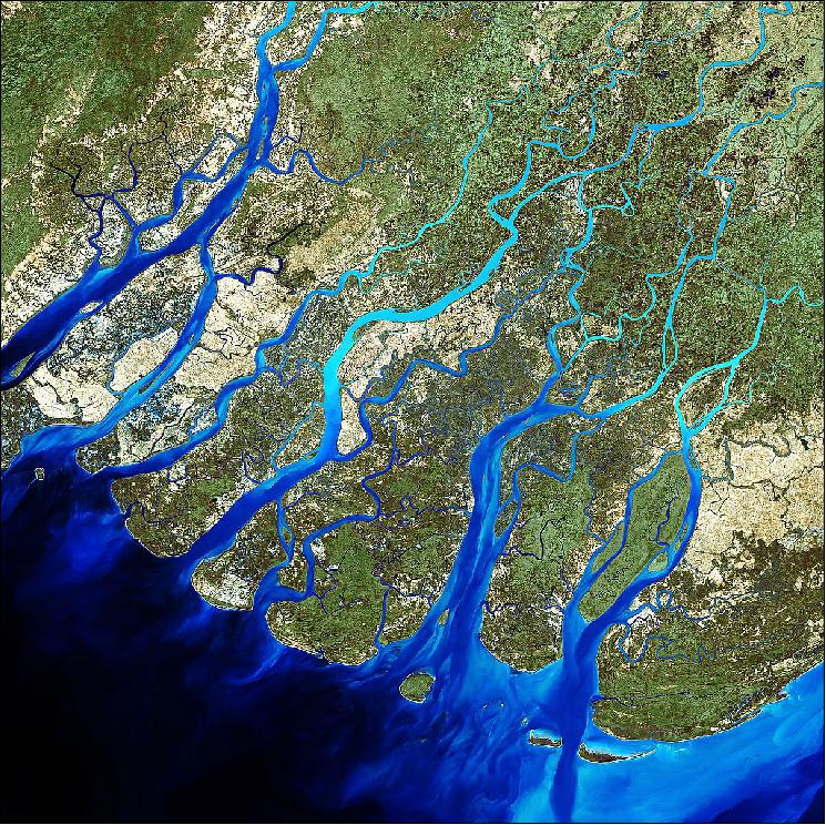 Figure 9: This imagery of the Irrawaddy Delta in Myanmar was captured by UrtheCast's Deimos-1 satellite (image credit: UrtheCast)