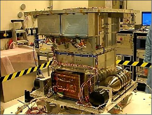 Figure 2: Photo of the Deimos-1 spacecraft during AIT (Assembly, Integration and Test), image credit: SSTL