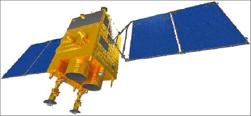 Figure 2: Artist's rendition of the deployed GF-2 satellite (image credit: CAST)