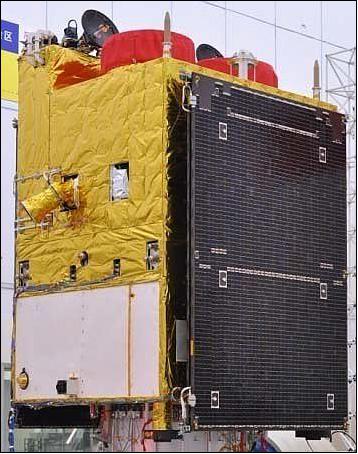 Figure 1: Photo of the GF-2 spacecraft in launch configuration (image credit: CAST)