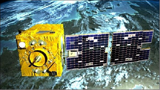 Figure 1: Artist's view of the SSOT spacecraft in orbit (image credit: EADS Astrium)