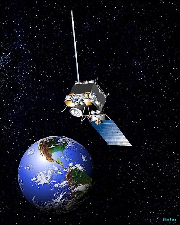 Figure 6: Artist's rendition of the GOES N-P spacecraft (image credit: NASA, NOAA)
