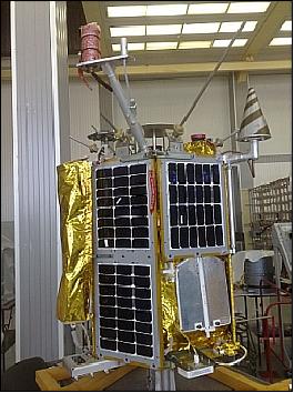Figure 2: Photo of the microsatellite MiR (image credit: SibSAU, JSC-ISS)