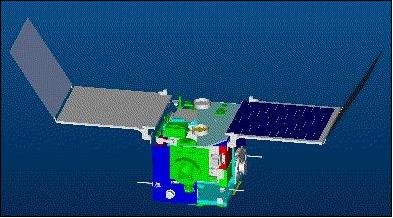 Figure 9: Top view of the INDEX spacecraft (image credit: JAXA/ISAS)