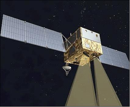 Figure 1: Artist's rendition of the HJ-1 deployed optical spacecraft (image credit: CAST)