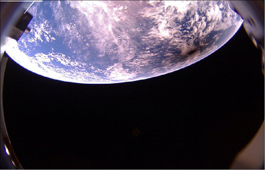 Figure 11: This image of the moon's shadow on Earth was captured by AeroCube-4 (image credit: The Aerospace Corporation)